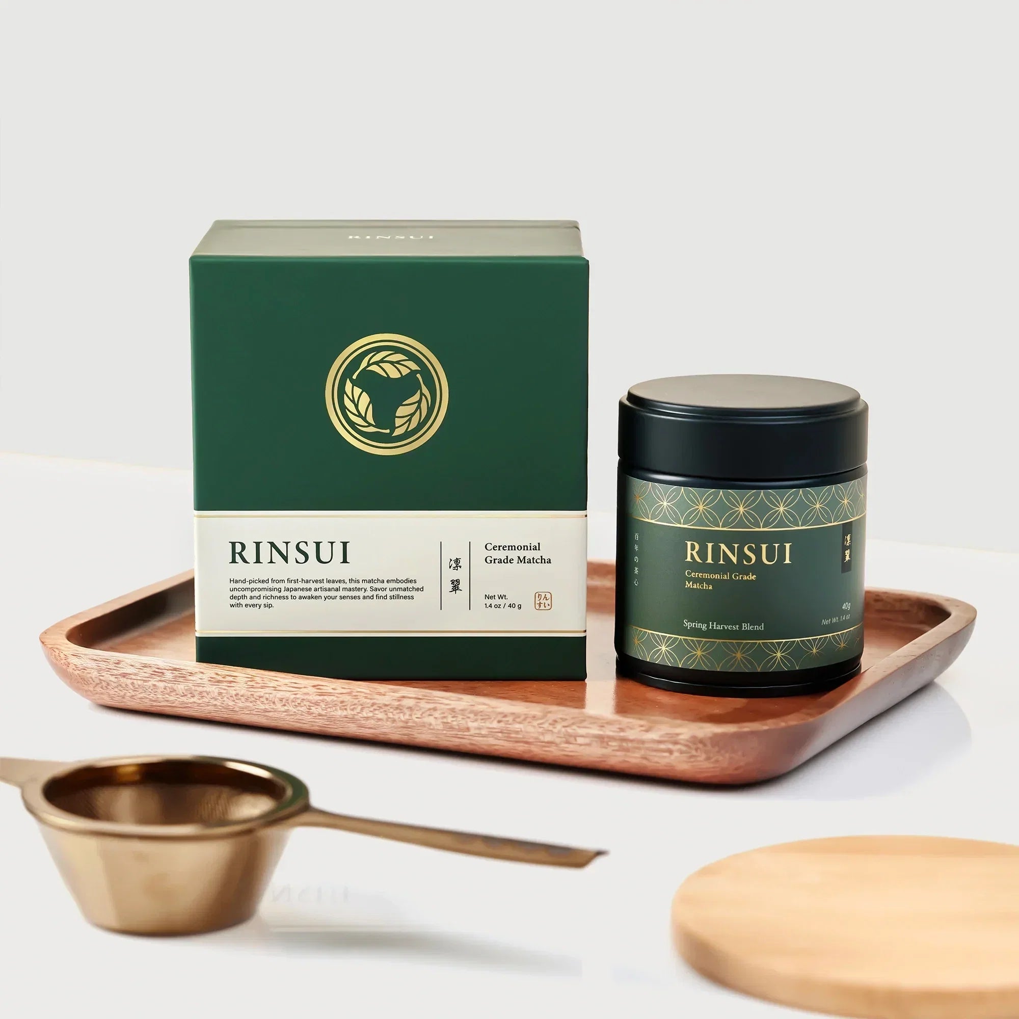RINSUI Spring Harvest Blend japanese ceremonial grade organic matcha with delicate floral and seaweed notes from Miyazaki first flush spring harvest 2