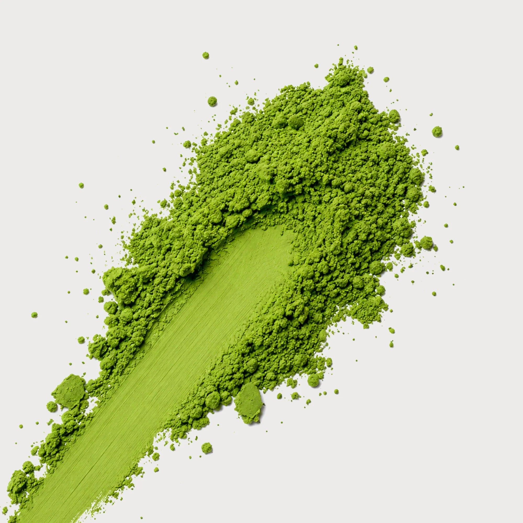 RINSUI Spring Harvest Blend japanese ceremonial grade organic matcha with delicate floral and seaweed notes from Miyazaki first flush spring harvest matcha powder closeup shot